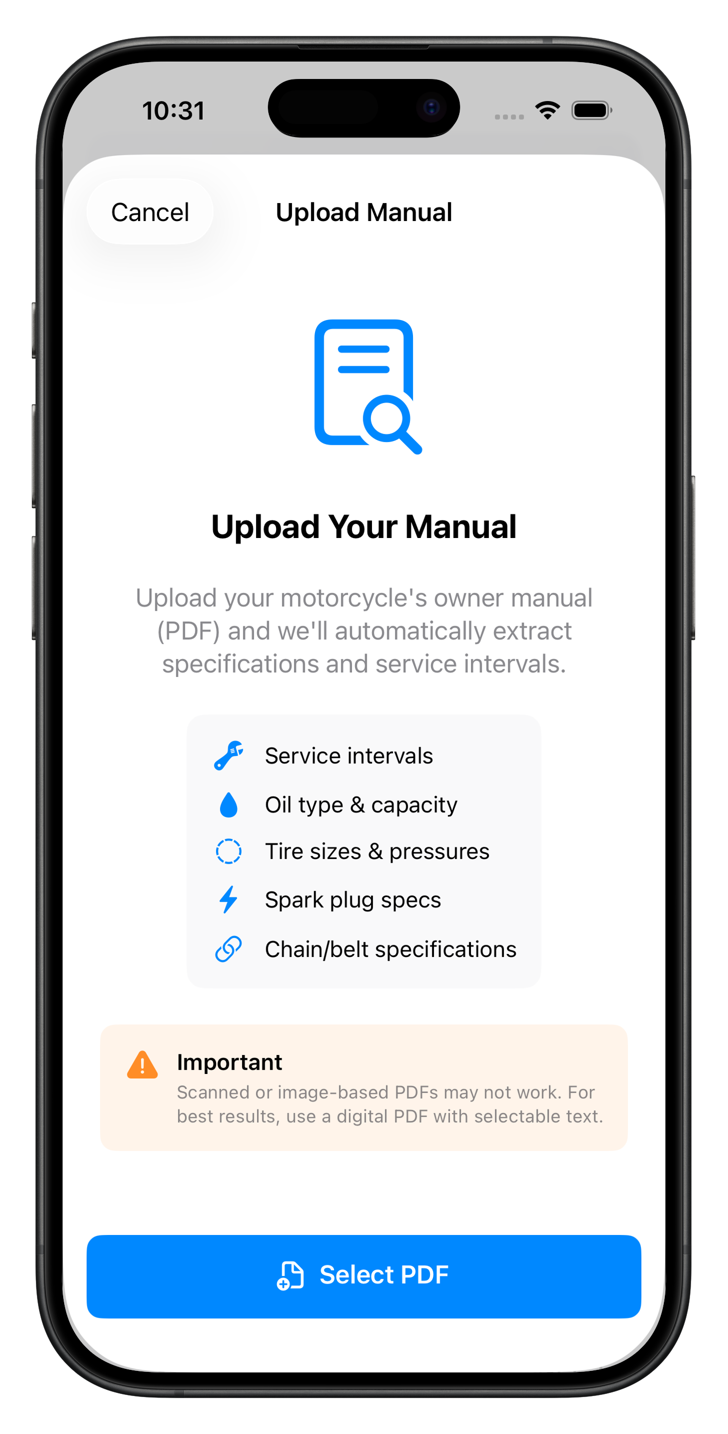 Riderr manual upload